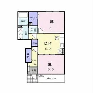 ヴァンヴェールB【1階】の間取り