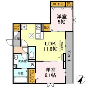 TSUBAKI HOUSE【1階】の間取り