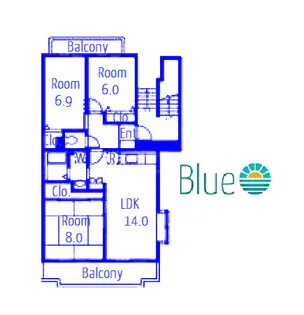 グランメール湘南台【2階】の間取り