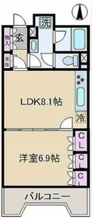 パーク・ノヴァ王子【6階】の間取り