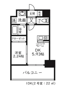 モダンパラッツォ天神AXIA【6階】の間取り