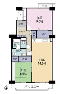 潮路南第二ハイツ25号棟【14階】の間取り