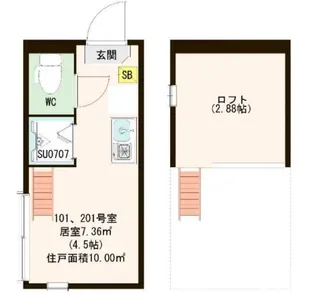 ハーモニーテラス南町【2階】の間取り