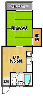 五本木ハイツ【2階】の間取り