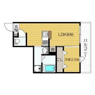 リアコート豊中岡町II【2階】の間取り