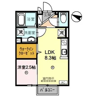 ヴィ・ラフィネ【2階】の間取り