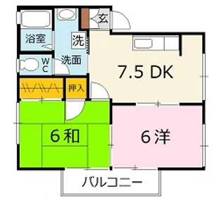 シャトル矢口 C【1階】の間取り