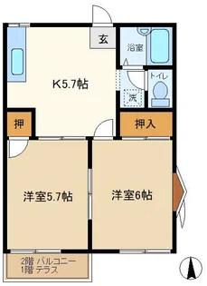 コートピュア司A【1階】の間取り