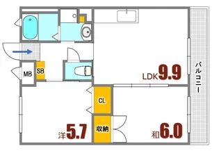 エスポワール羽田【2階】の間取り