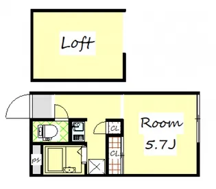 ロビンソンハイツ大島【2階】の間取り