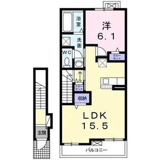 スカイガーデンA【2階】の間取り
