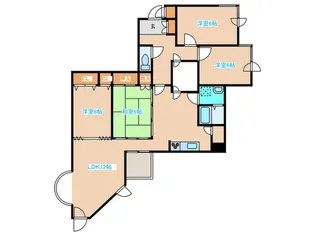 フォレストヒルズ宮の森【1階】の間取り