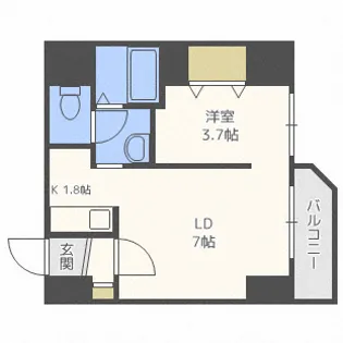 レジデンスタワー札幌【10階】の間取り