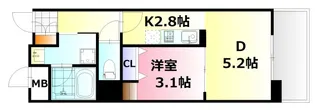 セントヒルズ皆実町【4階】の間取り