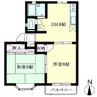 エステート今泉【1階】の間取り