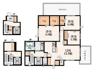 バラーバル石神井公園【3階】の間取り
