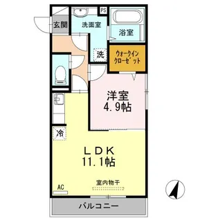 リヴェール・フォンティーヌ【3階】の間取り