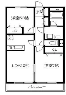 WALLS富士見台【1階】の間取り