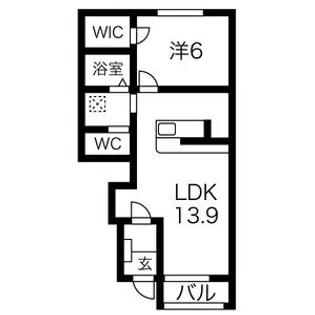 ヴィル・ホワイエ【1階】の間取り