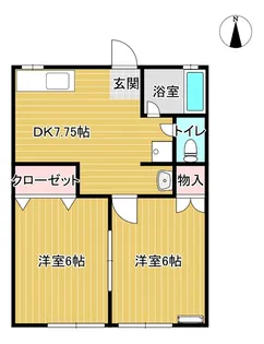 シャンブル【2階】の間取り