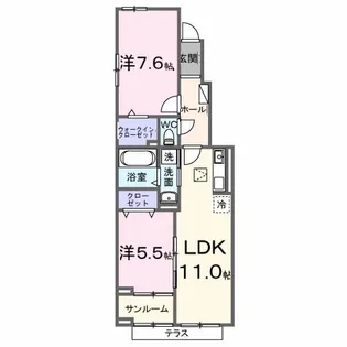 ビオレタA【1階】の間取り