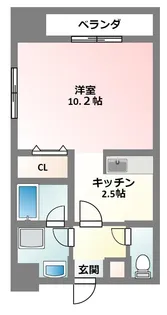 シェルシード新都心【4階】の間取り