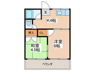ハイツ山本【2階】の間取り
