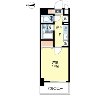 サンベルク毛利【6階】の間取り