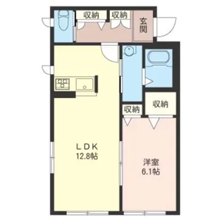 リリー・サウス・ガーデン【1階】の間取り