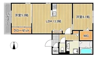 KONOHA大和町【2階】の間取り