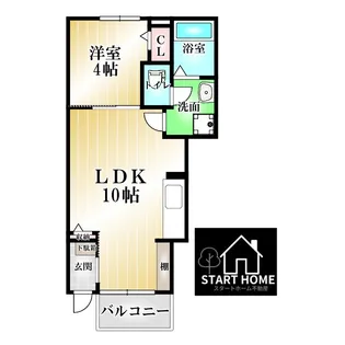 クラール名東イーストC【1階】の間取り