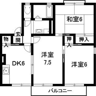 セジュール東【2階】の間取り