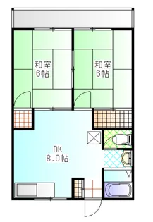 リーベ高部【1階】の間取り