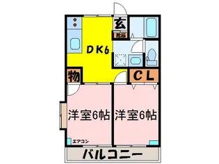 ニューウイング新開A棟【1階】の間取り