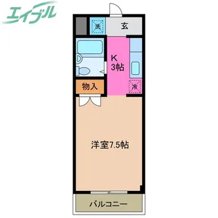 AKEBOHNO B棟【1階】の間取り