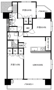 エンブルソレア今泉小前【10階】の間取り