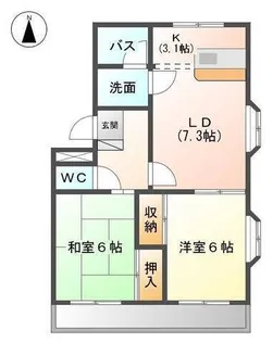 レジェンドShikita【3階】の間取り