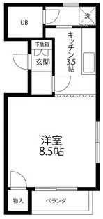 ロッキーホーム扇町【4階】の間取り