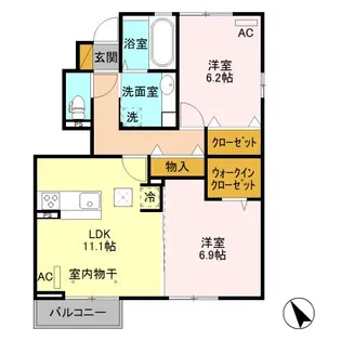 シャルムコートC【1階】の間取り