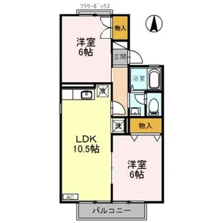 サンモール北花田【1階】の間取り