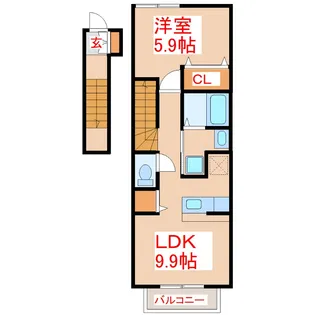 シーメンズ【2階】の間取り