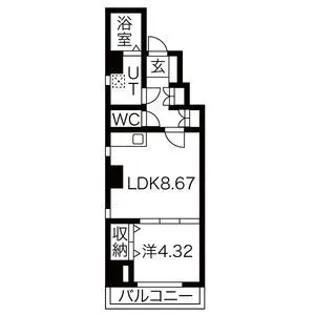 エイトエムジー名駅【6階】の間取り