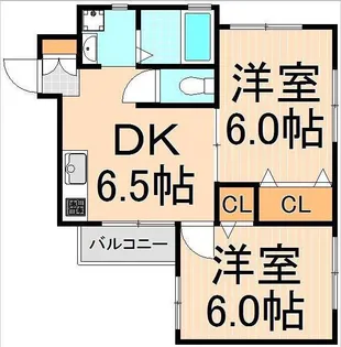 サンフラッツ【1階】の間取り