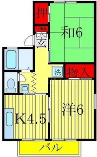 パレーシャル南柏II【2階】の間取り