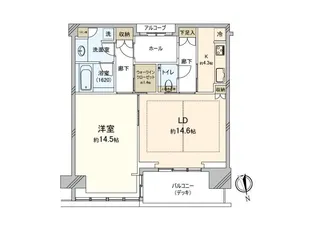 グラングリーン大阪THE NORTH RESIDENCE【36階】の間取り