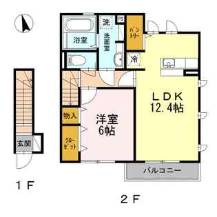 レジデンスさくら【2階】の間取り