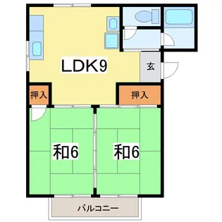 新保サンハイツ【1階】の間取り