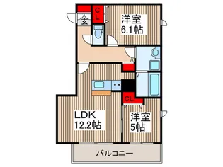 クアドリフォリオ所沢【3階】の間取り