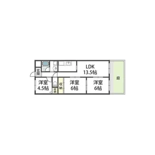 メゾン東中【1階】の間取り