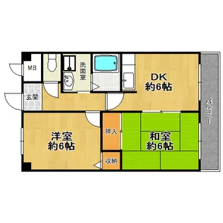 佃第一ローズマンション【4階】の間取り